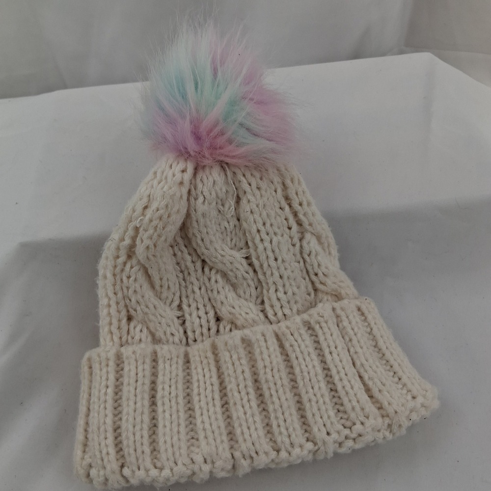 Lot of 3 Beanies Womens Moon Shadow Jeep Pink Cream Winter Hats - Picture 3 of 16